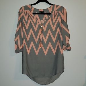 Flowy Chevron Blouse